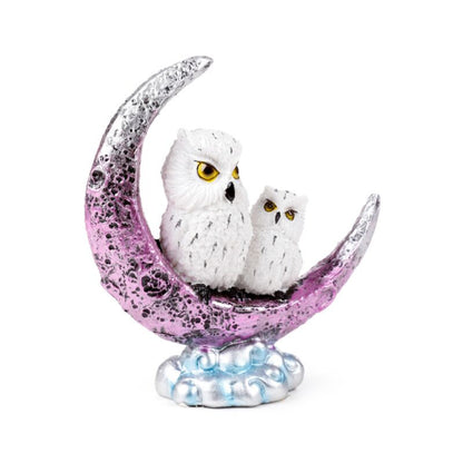 Wise Old Magical Owl Crescent Moon