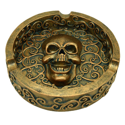 Gold Skull Ashtray