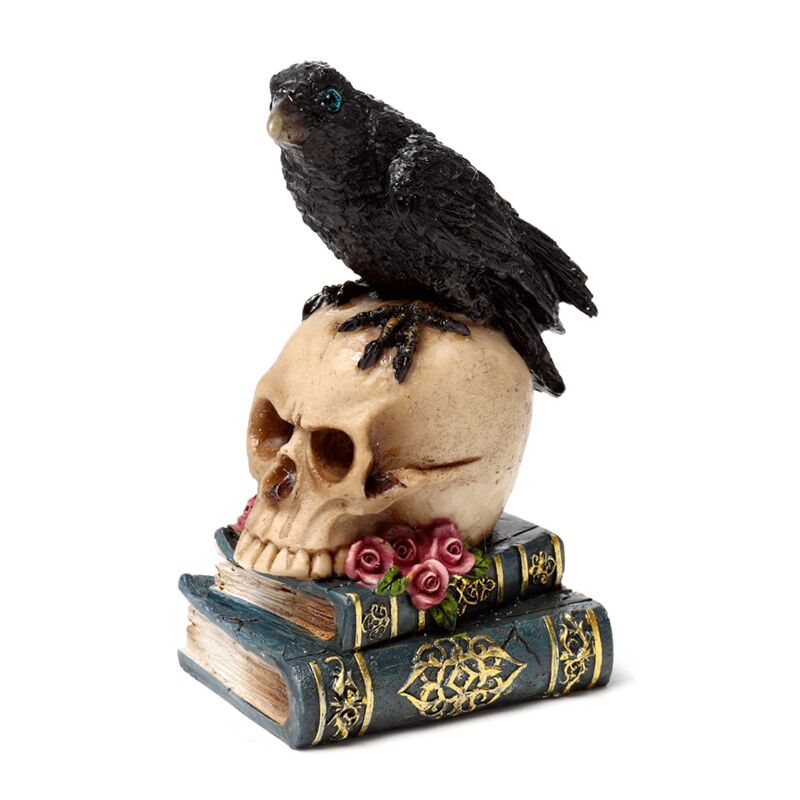 Crow on Skull & Book