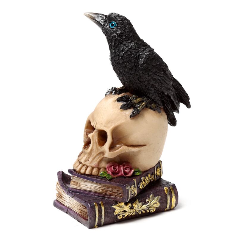 Crow on Skull & Book