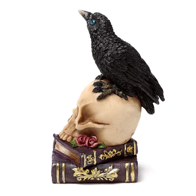 Crow on Skull & Book