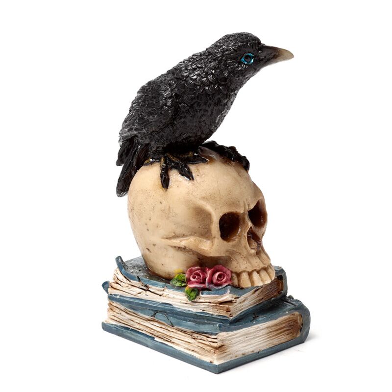 Crow on Skull & Book