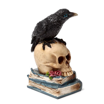 Crow on Skull & Book