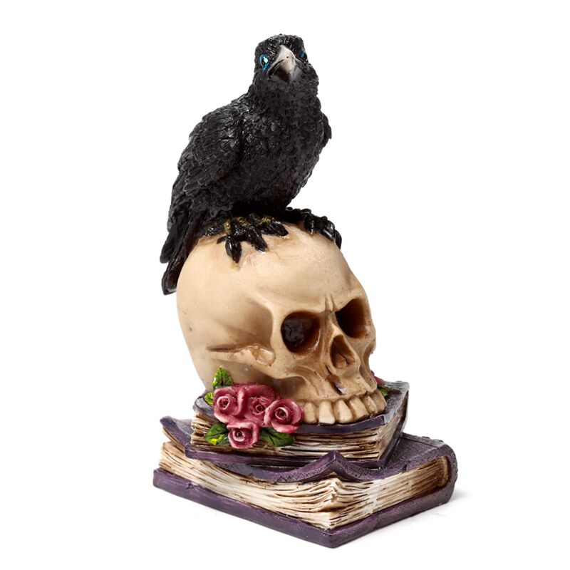 Crow on Skull & Book