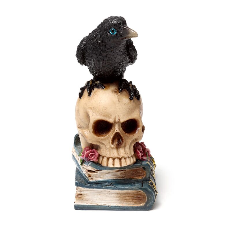 Crow on Skull & Book