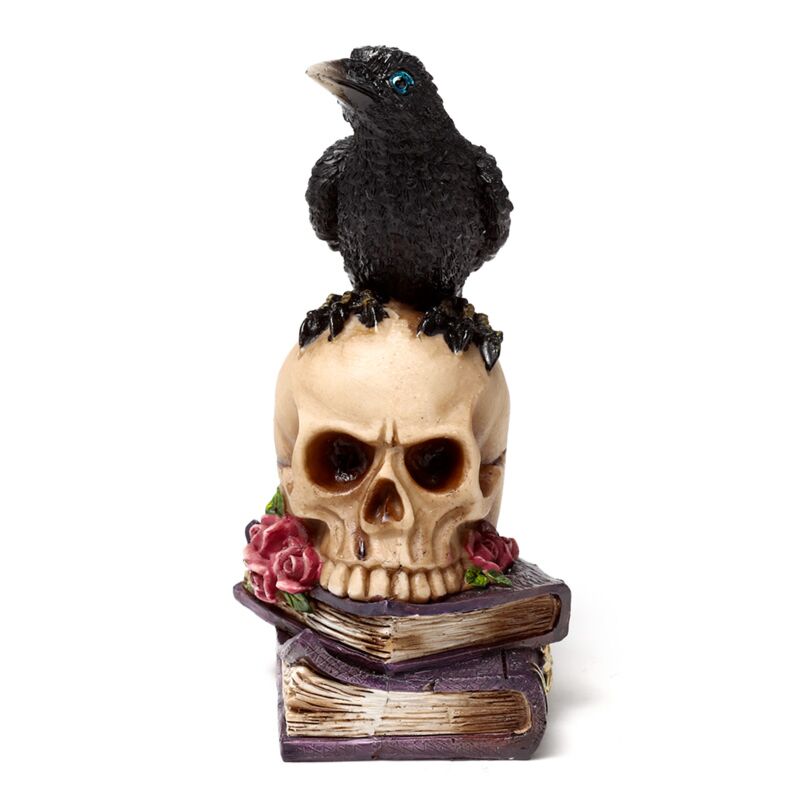Crow on Skull & Book