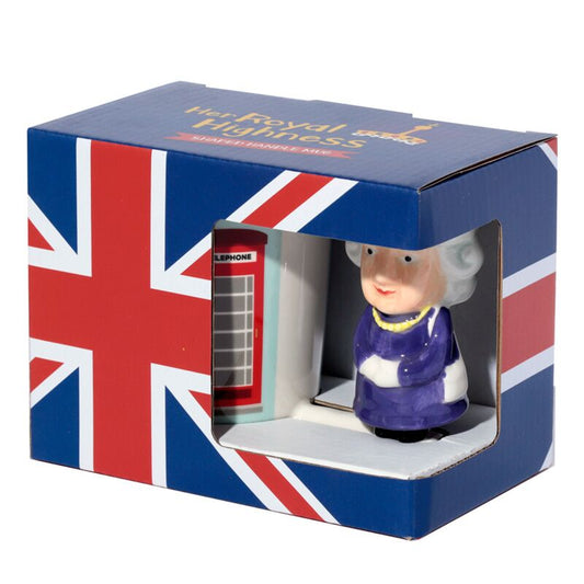 London Souvenir Queen Ceramic Shaped Handle Mug