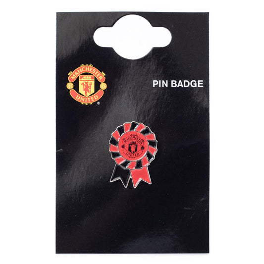 Manchester United FC Rosette Pin Badge