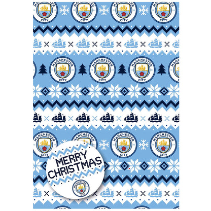 Manchester City FC Christmas Gift Wrap