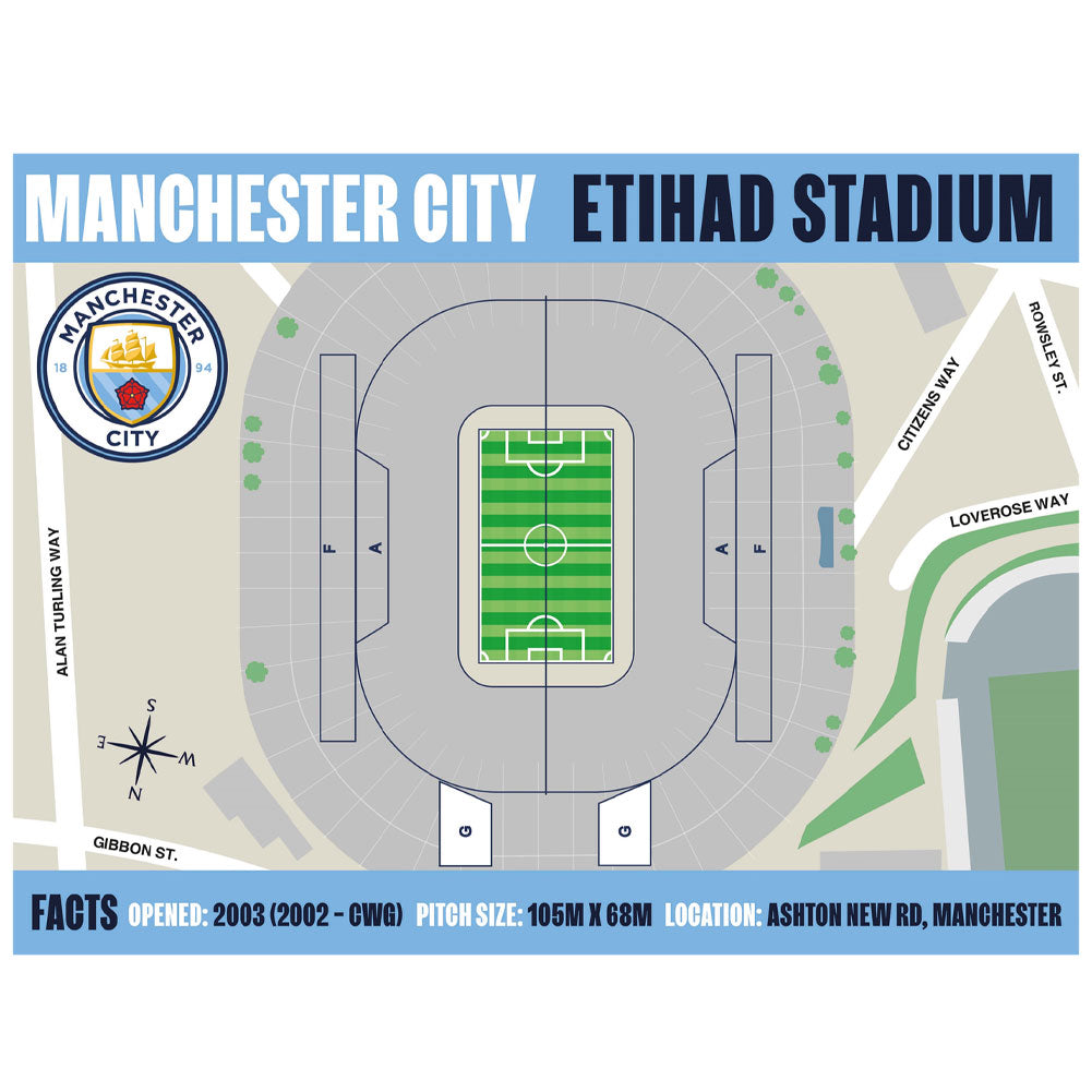 Manchester City FC Pop-Up Birthday Card