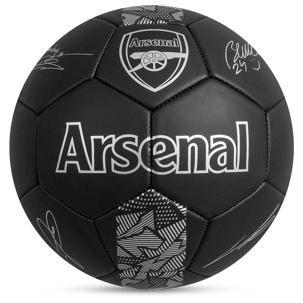 Arsenal FC Black/Silver Phantom Signature Football