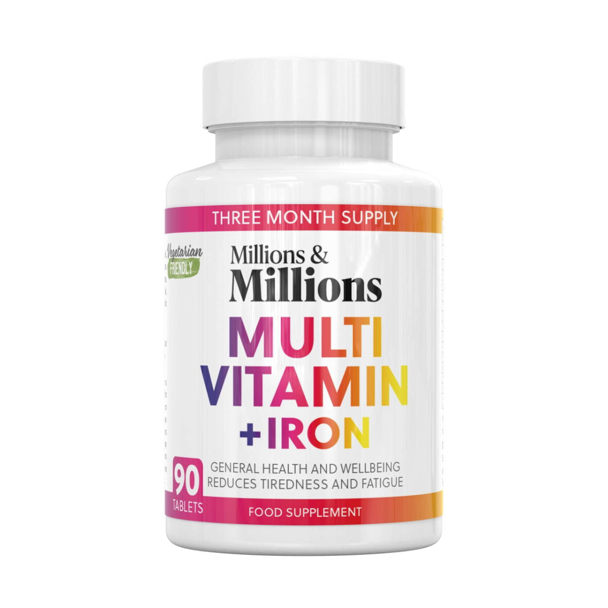 Millions & Millions Multivit + Iron - 90 Tablets