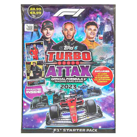 Topps F1 Turbo Attax 2023 Trading Cards Game Starter pack inc 20 cards & Giant