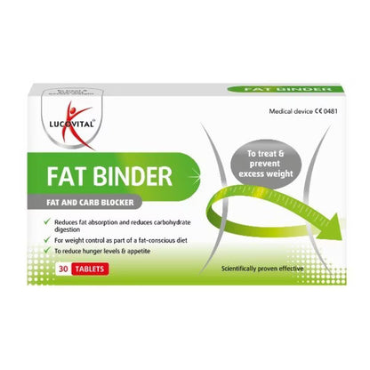 LUCOVITAL FAT BINDER Fat & Carb Blocker Weight Loss 30 Tablets 5-15 Days Supply