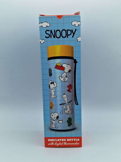 Peanuts Snoopy & Woodstock Hot & Cold Digital Thermometer Bottle