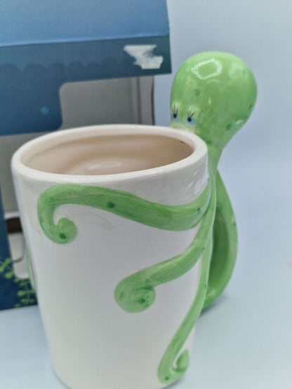 Octopus Ceramic Shaped Handle Tea Coffee Mug