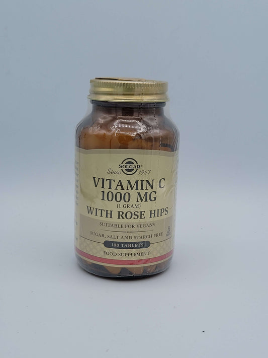Solgar Vitamin C 1000mg with Rose Hips 100 Tablets