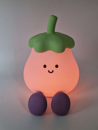 Foodiemals Egg Plant LED Night Light Sleep Lamp & Phone Stand