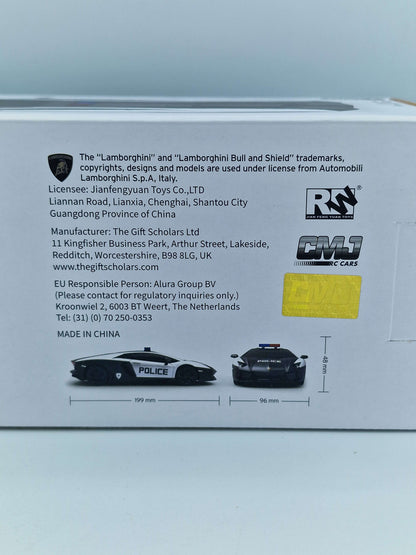 Lamborghini Aventador Police Car Remote Control Car 1:24 Scale Working Lights 2.4Ghz