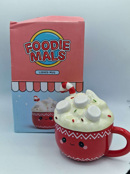 Hot Chocolate Foodiemals Ceramic Lidded Mug