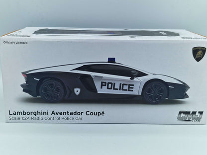 Lamborghini Aventador Police Car Remote Control Car 1:24 Scale Working Lights 2.4Ghz