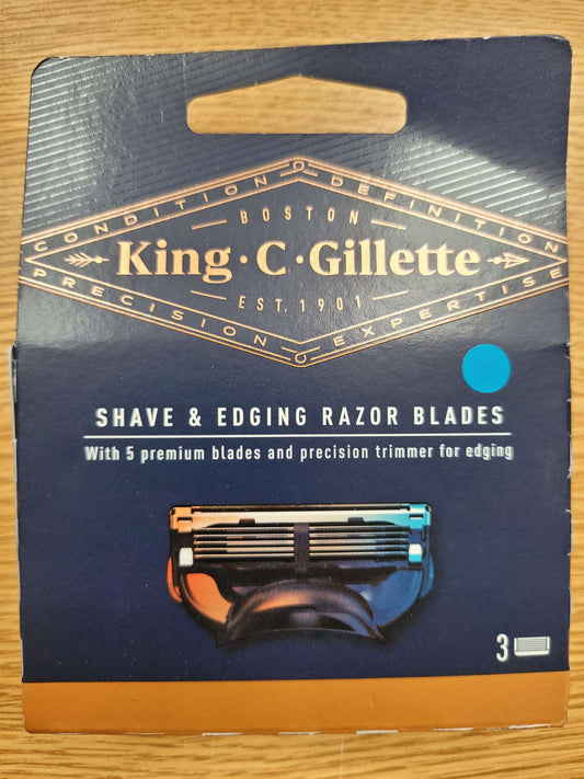 King C. Gillette Shave & Edging Razor Blades Men