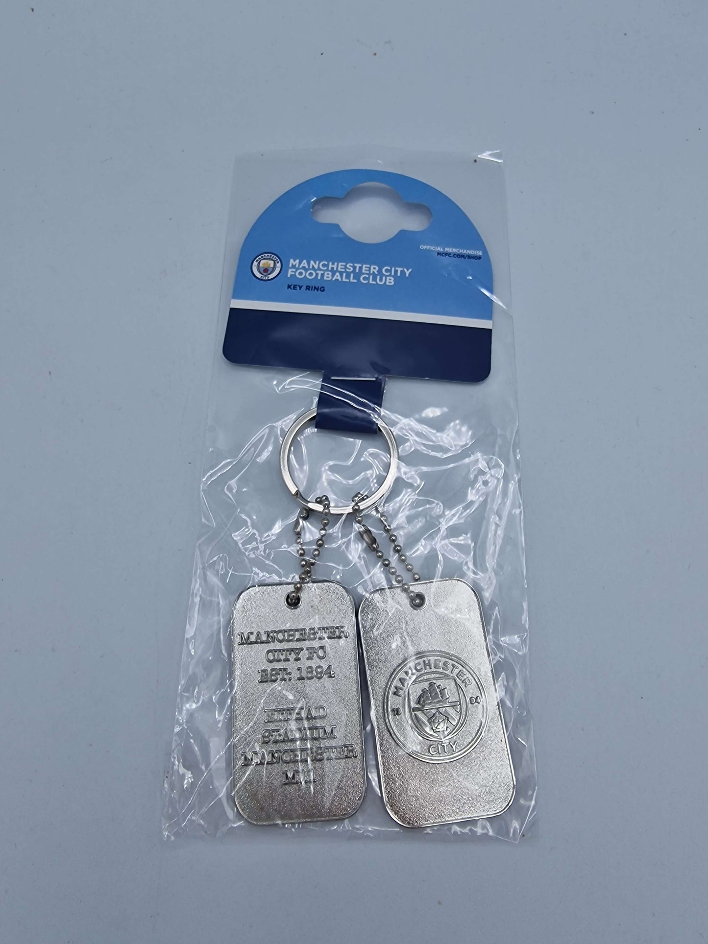 Manchester City FC Dog Tag Keyring