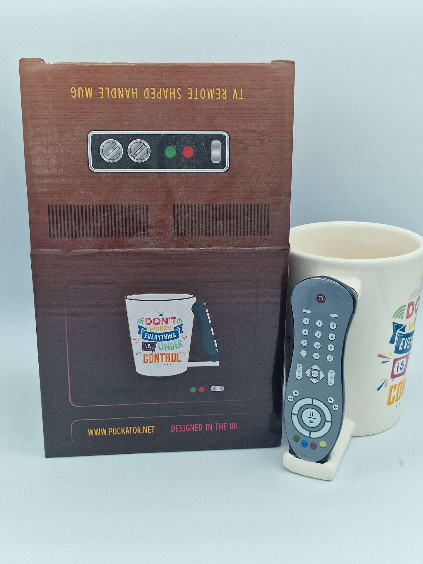 TV Remote Control Ceramic Shaped Handle Tea Coffee Mug