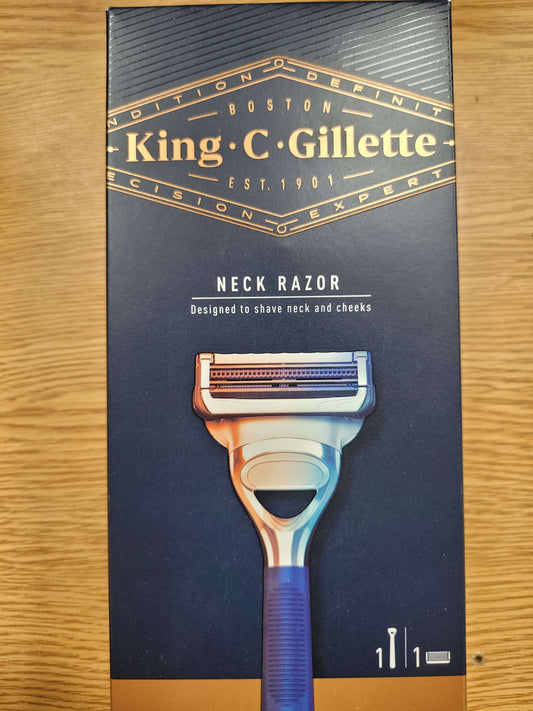 King C. Gillette Neck Men's Razor + 1 Blade Refill