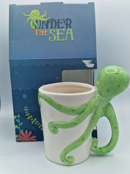 Octopus Ceramic Shaped Handle Tea Coffee Mug