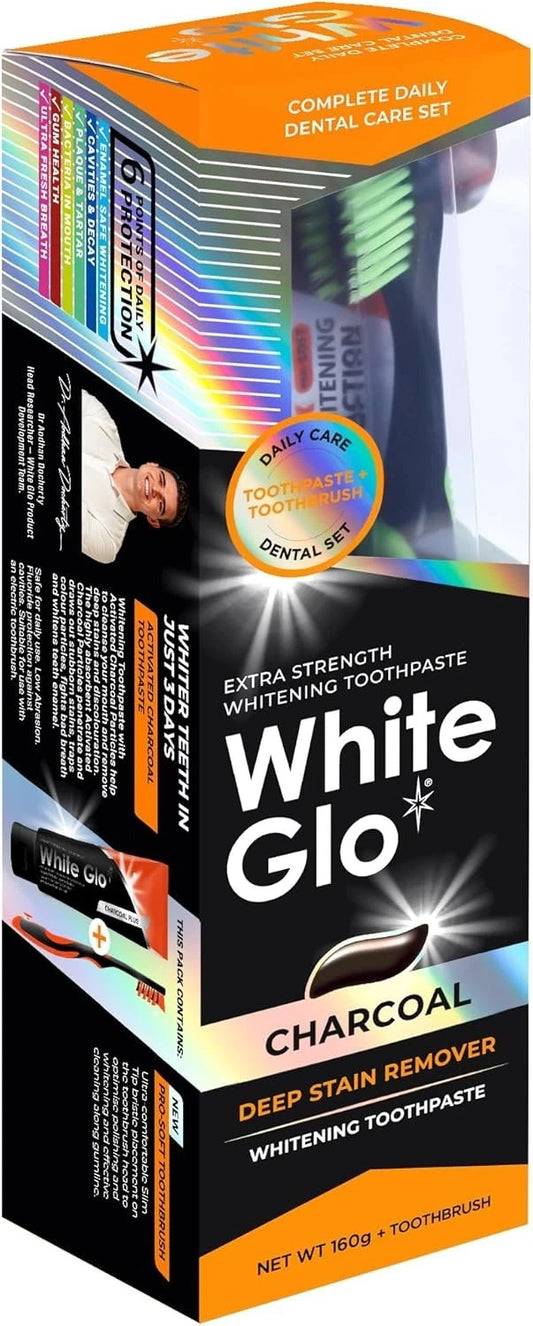 White Glo Extra Strength Charcoal Toothpaste 160g