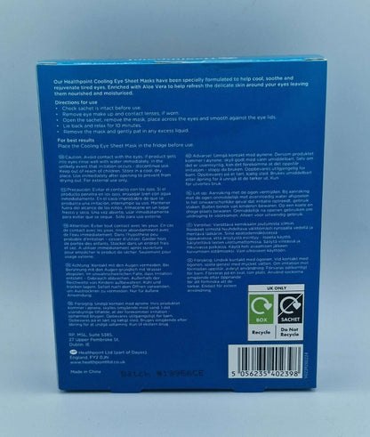 Healthpoint Cooling Eye Sheet Masks With Aloe Vera For Tired Eyes