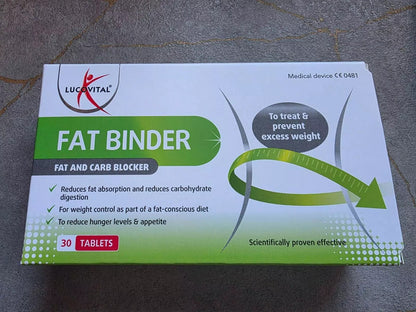 LUCOVITAL FAT BINDER Fat & Carb Blocker Weight Loss 30 Tablets 5-15 Days Supply