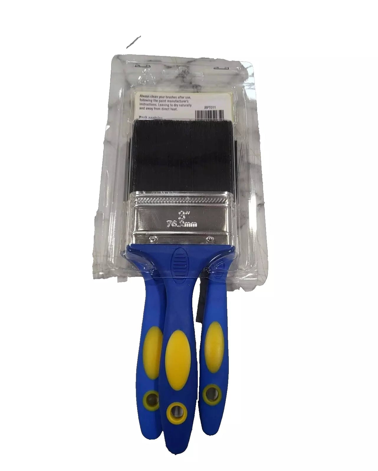 Job Done 3 Piece Soft Grip Paint Brush Set Painting 25, 50, 75mm Set