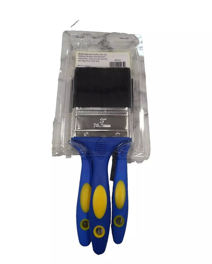 Job Done 3 Piece Soft Grip Paint Brush Set Painting 25, 50, 75mm Set