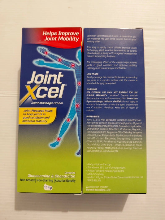 Joint Xcel, Joint Massage Cream, Contains Glucosamine & Chondrotin, 114g