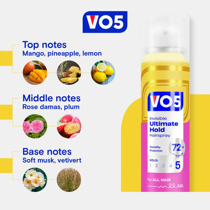 VO5 Invisible Ultimate Hold Hair Spray, 400ml