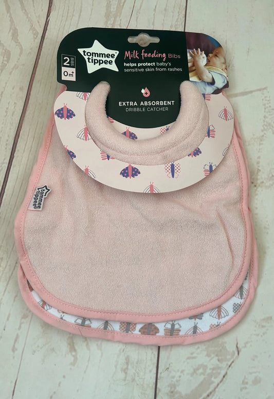 Tommee Tippee Pack of 2 Pink Bibs