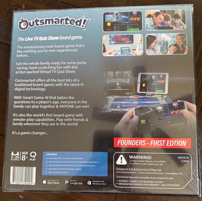 Outsmarted Live TV Quiz Show Board Game Founders 1st Limited Edition QPlay Games