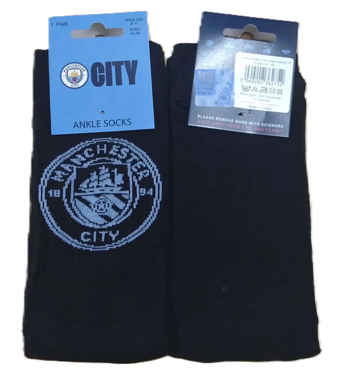 Man City FC Logo Adult Socks 8 to 11