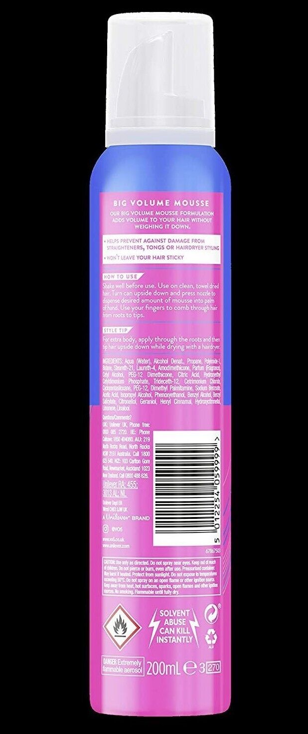 VO5 Weightless Big Volume Mousse 200ml