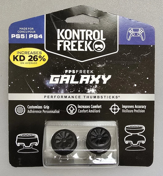 Black PS5|PS4 Kontrol Freek FPS Galaxy 1 Mid 1 High Rise Perfomance Thumbsticks