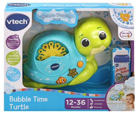 VTech Bubble Time Turtle, Bath Toy for 1 Year Olds, Sensory Bathtub Bubble Maker, Lights & Music