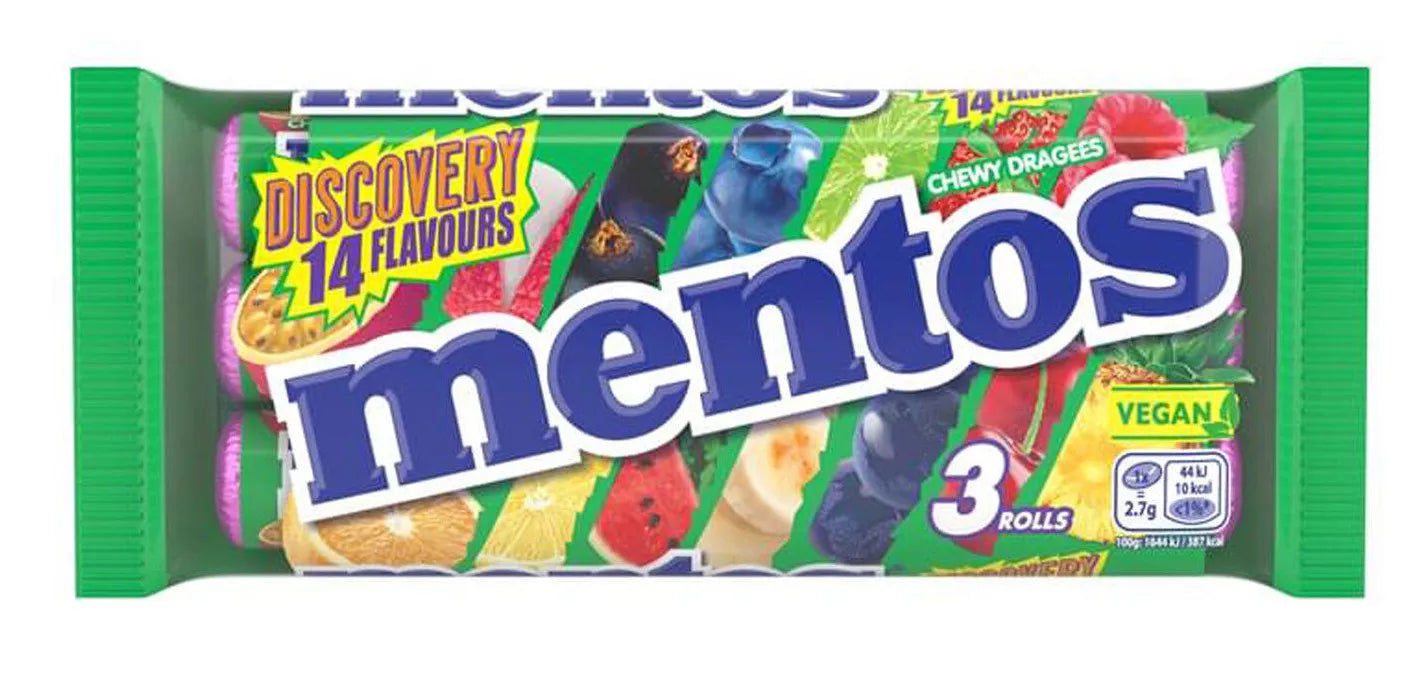 Mentos Discovery Chewy Dragees 3 x 38g Pack