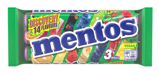 Mentos Discovery Chewy Dragees 3 x 38g Pack