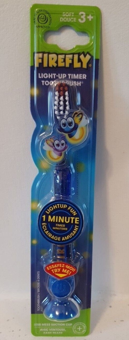 Firefly Light-up Timer Toothbrush with Suction Cup - Colour May Vary