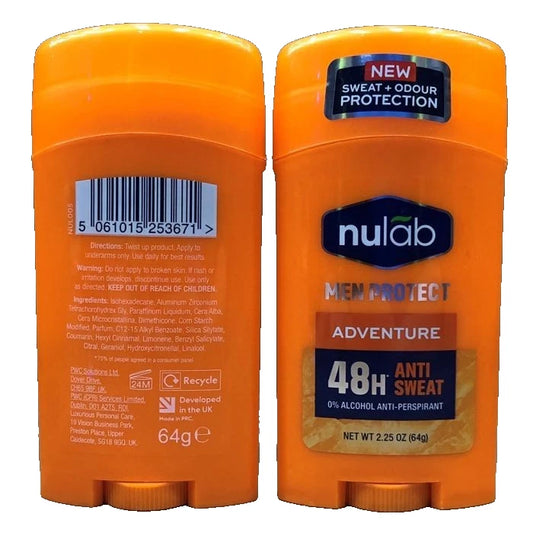 Nulab Mens 48H Antiperspirant Stick - Adventure 64g