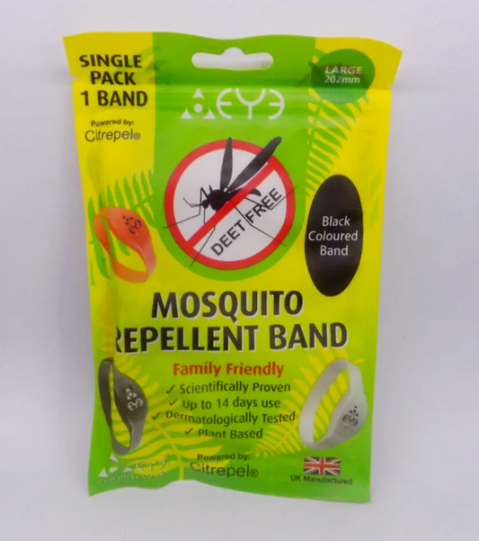 Theye Mosquito Repellent Wrist Band Large 202mm - Colour Black - Deet Free
