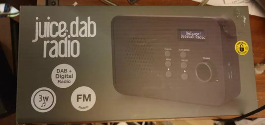Juice DAB Radio + Digital 3W FM Battery or Mains Powered