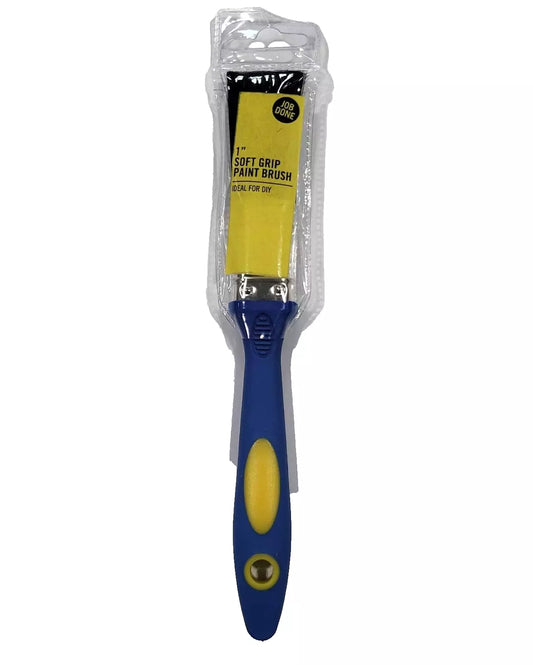 Job Done 1" Inch 25.4mm Soft Grip Handled Paint Brush